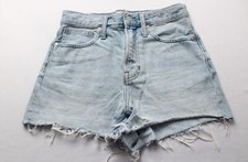 Madewell Women's Frayed Hem Relaxed Denim Shorts EJ3 Mailman Wash Size 25