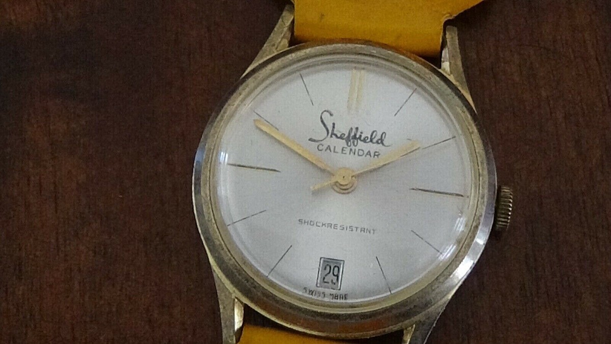 本当に信頼出来る商品 Shock Watch Calendar Sheffield Vintage Resistant eBay | アナログ(手巻き)