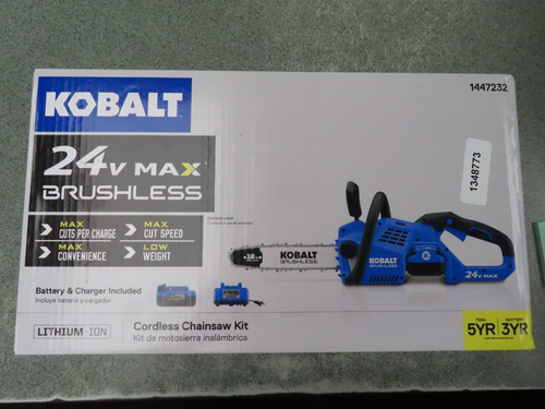 Kobalt 24V Max Brushless Cordless 12" Chainsaw Kit - 1447232