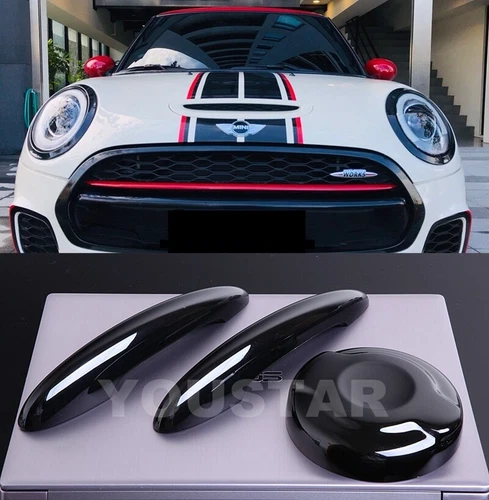 US STOCK GLOSS BLACK Door Handle Covers & Petrol Gas Cap MINI Cooper S F56 F57