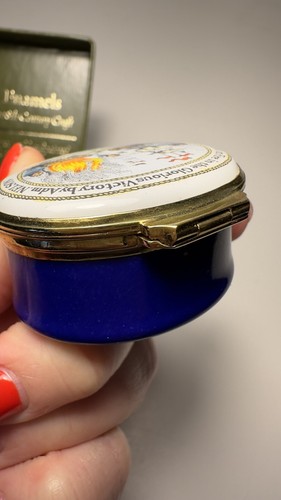 Vintage Crummles English Enamel Oval Trinket Box Admiral Nelson in Original Box - Picture 6 of 13