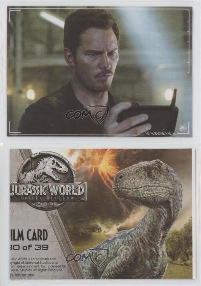 2018 Jurassic Word Fallen Kingdom Film Cards Owen Grady Chris Pratt 30