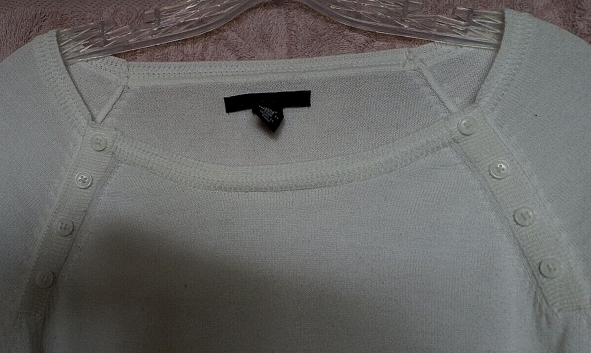 Kenneth Cole  polyester blend solid white sweater… - image 3