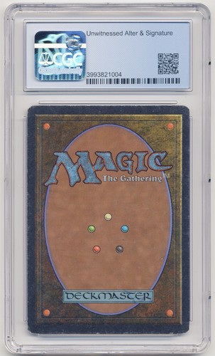 Graded Signed Altered Elephant Graveyard Arabian Nights Artist Rob Alexander MTG - Picture 2 of 2
