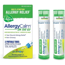 Boiron AllergyCalm On The Go, 2 Portable Tubes (160 Pellets)