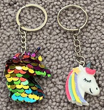 UNICORN HEAD KEYCHAINS PAIR