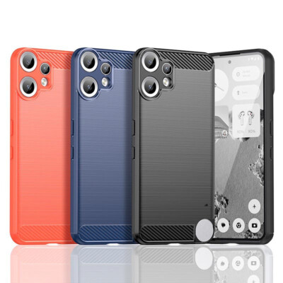 For Nothing CMF Phone 2 Pro Rugged Fiber Brushed Rubber Gel Skin case back cover