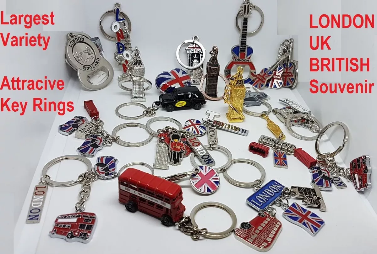 UK LOVE LONDON KEYRINGS BRITISH PLACES SOUVENIR UNION JACK KEY CHAIN KEY  RING