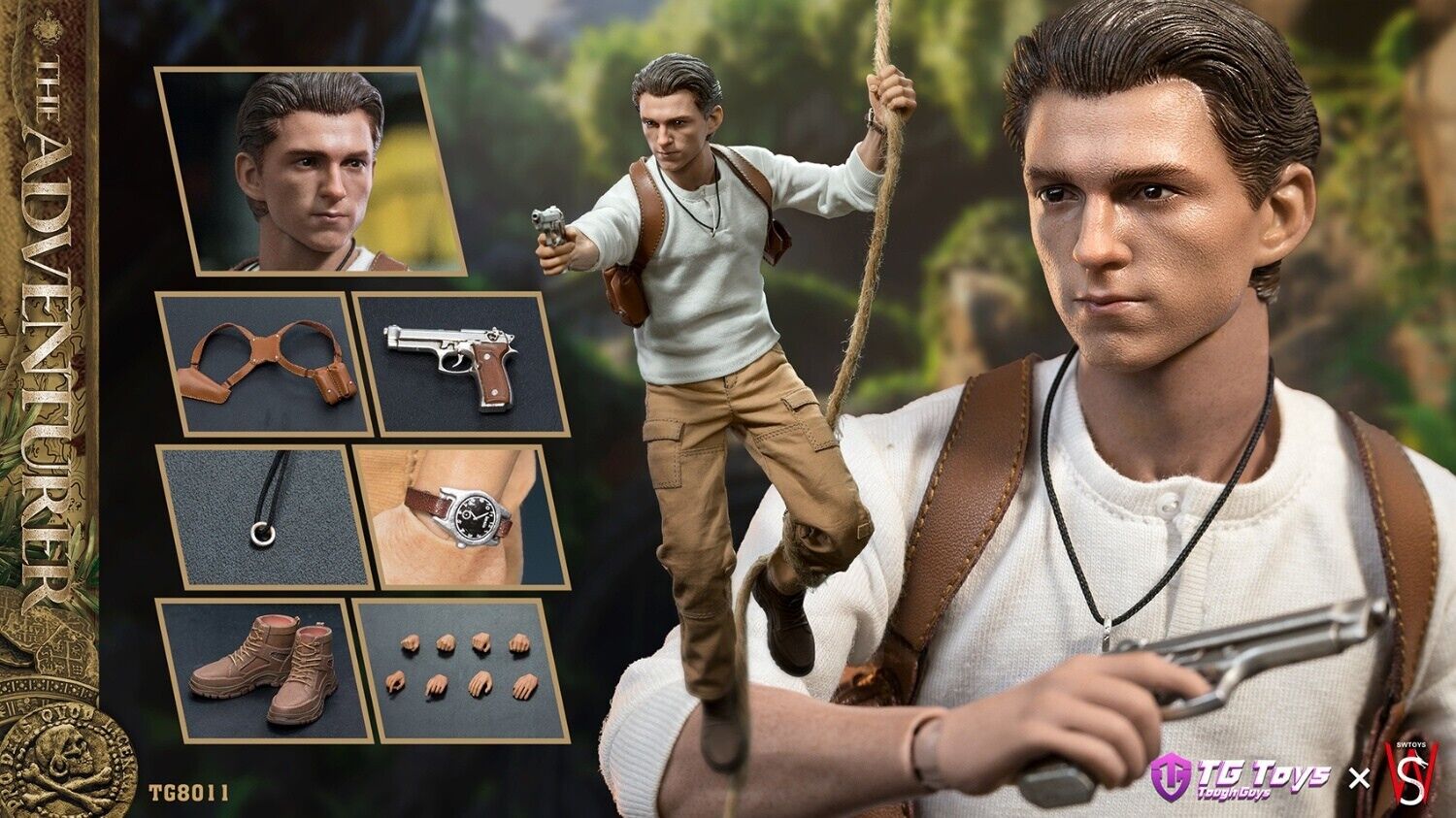 TG Toys × SWTOYS TG8011 the Adventurer Nathan Drake 1/6 ACTION FIGURE