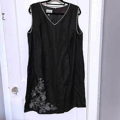 Yves Cossette Depeche Mode Womens Size 20 Sleeveless Shift Dress Black Linen | eBay Yves Cossette Depeche Mode Womens Size 20 Sleeveless Shift Dress Black Linen | eBay