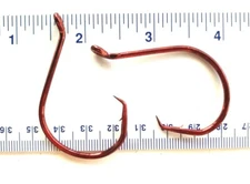 50 GT 2X Red Offset Circle Fish Fishing Hooks size 9/0 - 50 hooks 7384
