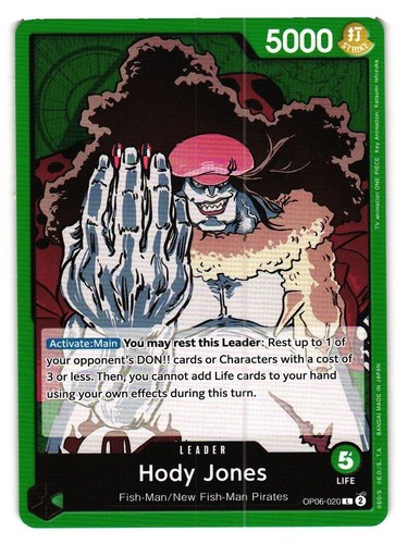 ONE PIECE Card Hody Jones (Gold Text) OP06-020 L Anime 25th