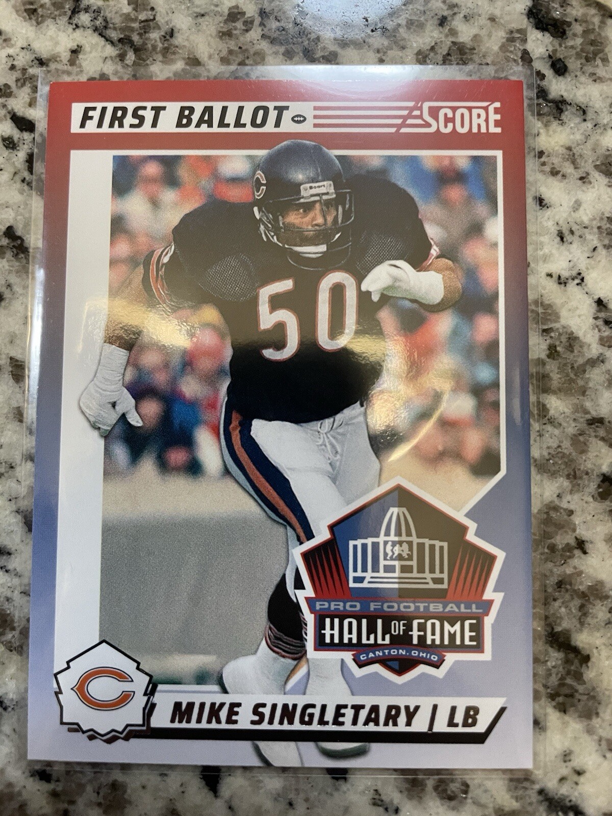 2024 - Panini The Score First Ballot #4 Mike Singletary CHICAGO BEARS HOF
