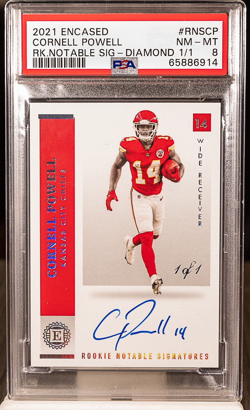 Cornell Powell Panini Encased Rookie Notable Signatures #RNSCP Diamond 1/1