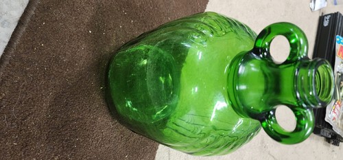 1930's GLASS WINE JUG LARGE 12" VINTAGE DECORATIVE ONE GALLON WINE DECANTER - Picture 8 of 8