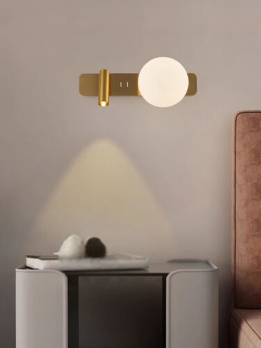 COB LED Luxury Bedside Wall Lamp Fixture E14 Bulb Reading Light Switch Spotlight - Picture 3 of 31