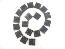 Glas BORDÜRE Glasmosaik Antrazit Klarglas Borde 18 x 50 x 50 mm 288 Steine 5 mm