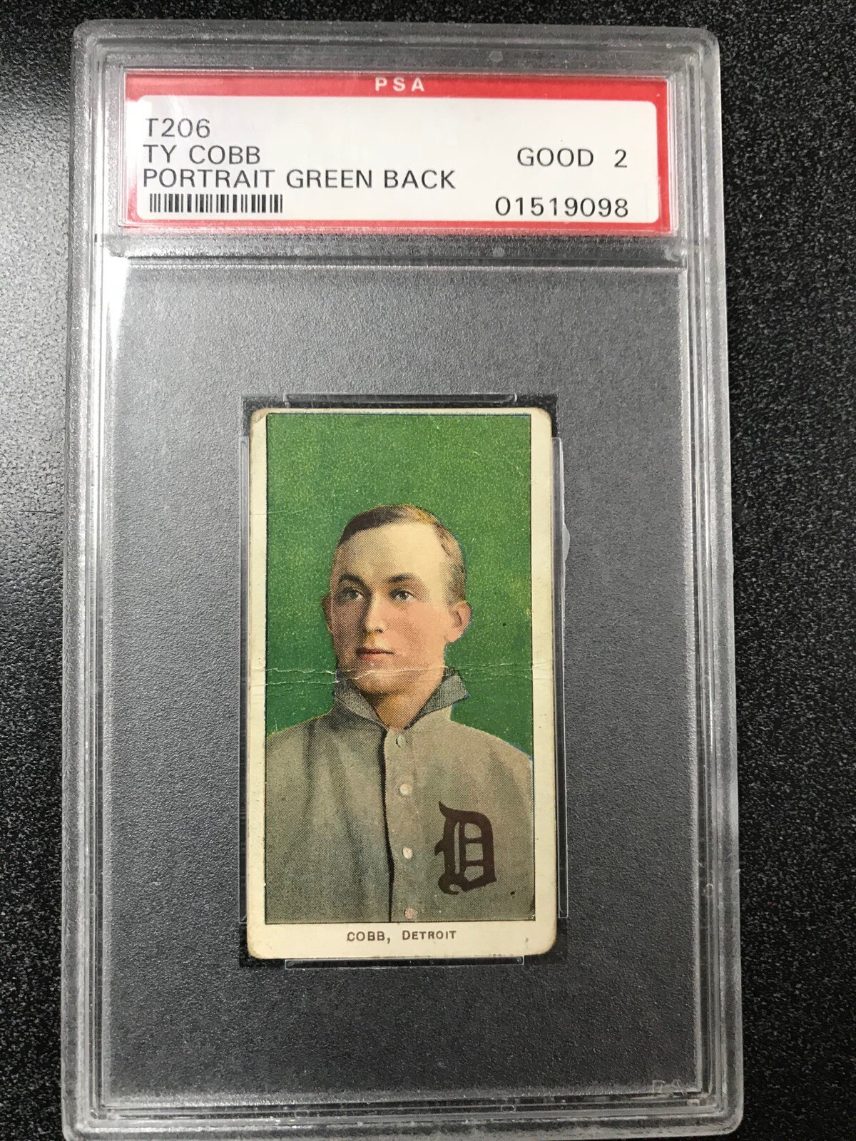 1909 T206 Ty Cobb Green PSA 2 “GOOD” Sweet Caporal 150/25 HOF Tigers BEAUTY RARE