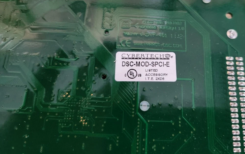 Cybertech Parrot DSC-MOD-SPCI-E VoIP PCI-E w/ MPBPROC13 & MP88p10 Daughter Cards - Image 2 of 3