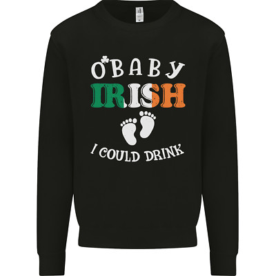 St Patricks Day Schwanger Neu Baby Lustig Kinder Sweatshirt Pullover