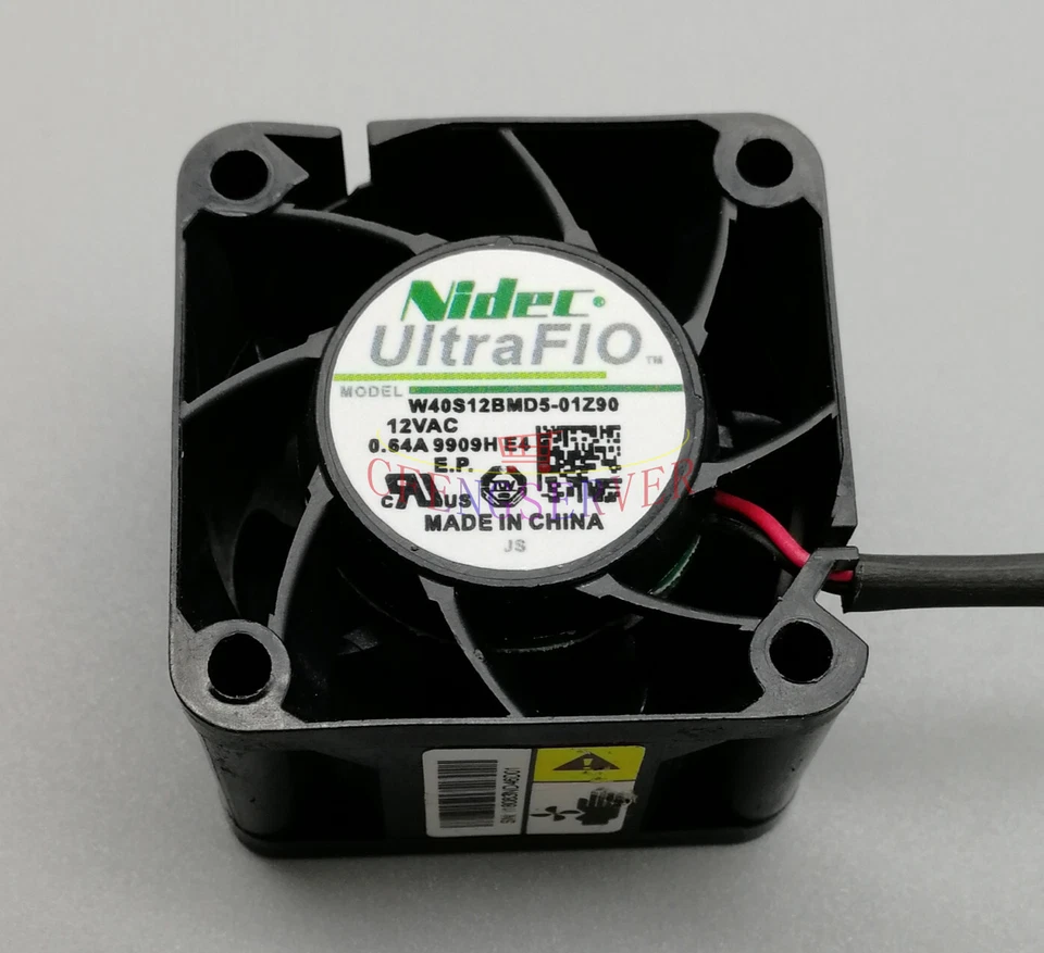 1PC New Nidec W40S12BMD5-01Z90 4028 4CM 12V 0.64A 2-pin cooling fan - Image 2 of 3