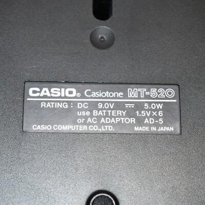 Casio Casiotone MT-520 Synthesizer Electronic Keyboard-Japan-Works