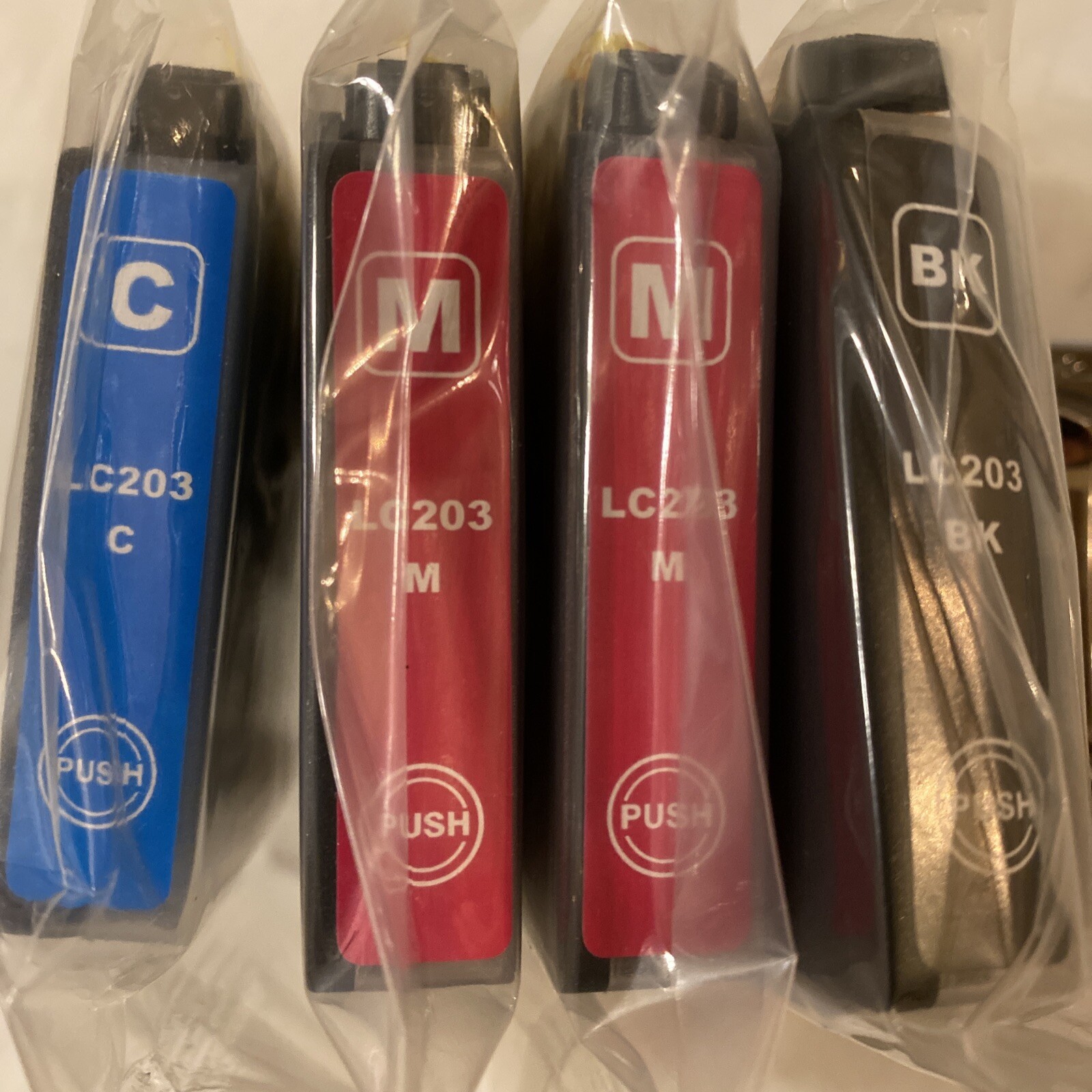 4pc New LC203 Ink Cyan Magenta Black Brother Printers