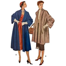 Vintage 1950s Pattern – 'Attention' Coat in Two lengths - Bust=36” (91.4cm)