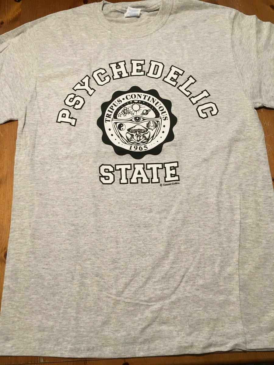 Psychedelic State College T-Shirt M-2XL Jester Ts Hippie Grateful Psychedelic State College T-Shirt M-2XL Jester Ts Hippie Grateful