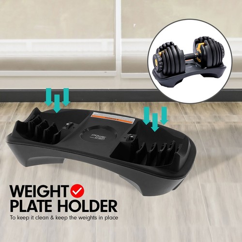Powertrain 48KG Adjustable Dumbbell Set With Stand - Gold - Picture 4 of 10