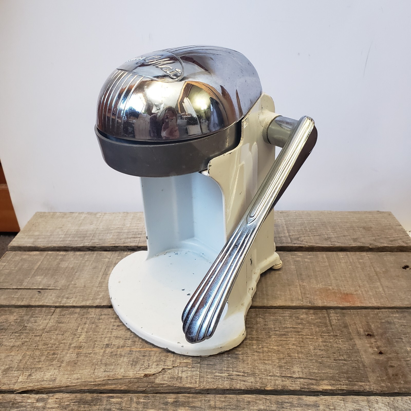 VINTAGE Rival JuiceOMat Fruit Juicer Single Action Chrome & Enamel eBay