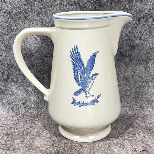 Rare Custom Pfaltzgraff Pitcher For Phoenix Dye Works Vintage 1982 W Eagle Logo