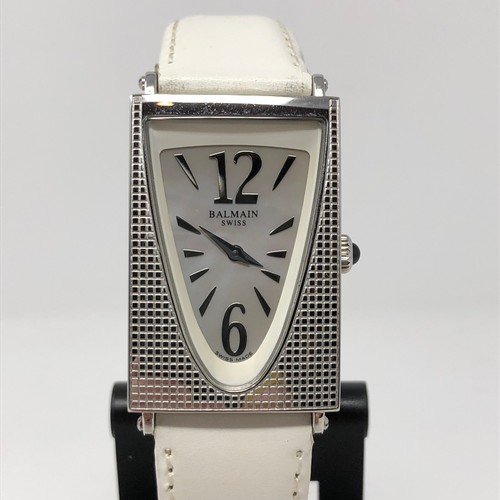 Balmain Uhr Herren Damen Unisex TANK Armband Schweizer Quarz Edelstahl OLD STOCK
