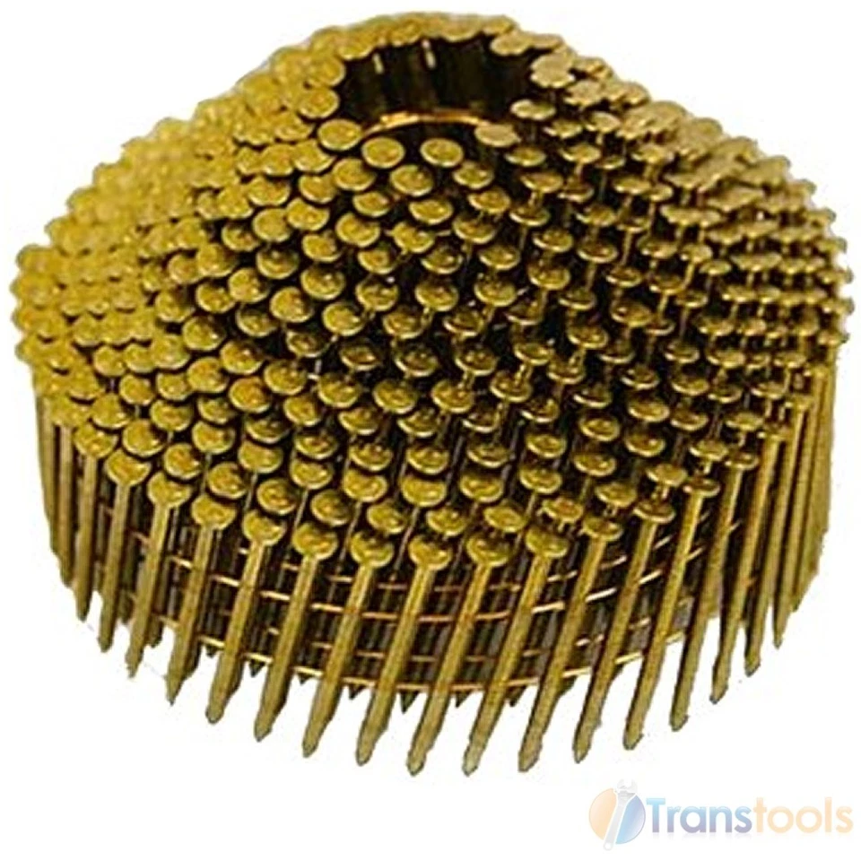 TRANSTOOLS 16,000 Box Coiled Nails 32mm Galvanised Ring Cone 16 Degree