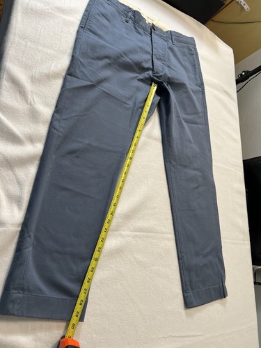 Todd Snyder Selvedge Chino Button Fly Trousers Men’s Club Blue 34x30 (29.5 in) - Picture 8 of 9