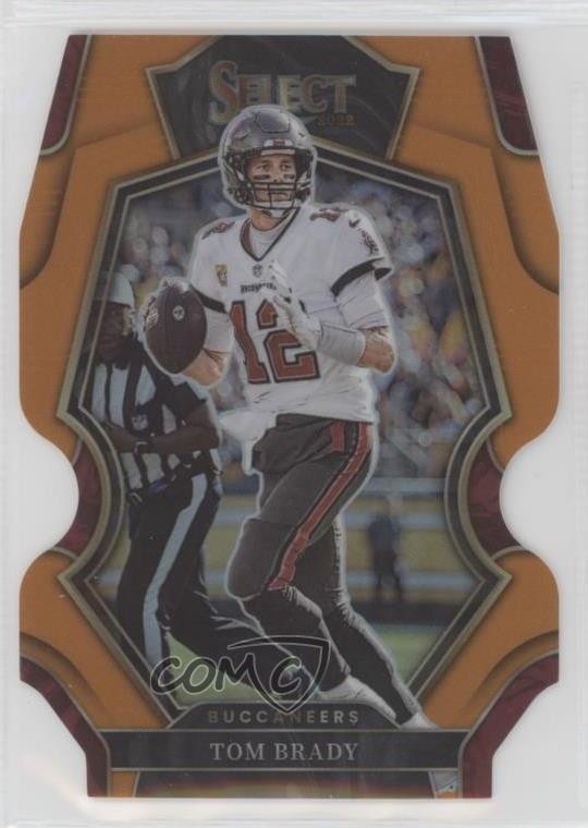 2022 Panini Select Premier Level Orange Prizm Die-Cut 75/199 Tom Brady #192 n0c