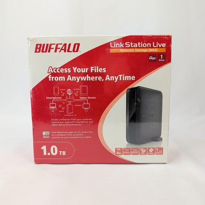 Buffalo LinkStation Live 1TB NAS Network Storage LS-X1.0TL V2 New Sealed Black