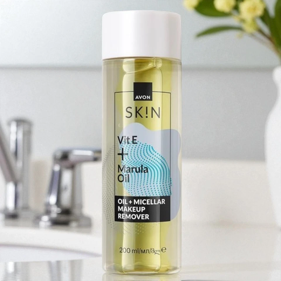 Avon SKIN Öl Mizellen Makeup Entferner Remover Marula Öl Top Pflege  abschminken - Bild 2 von 4