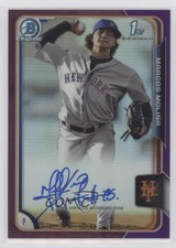 2015 Bowman Chrome Prospects Purple Refractor 66/250 Marcos Molina Auto 1b8