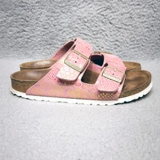 Birkenstock Arizona Womens Size 8 Slide Sandals Pink Snake