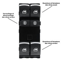 Knopf Fenster-Regler Vorne Hintere Elektrisch FüR VW Touran Sharan 5K0959855XSH