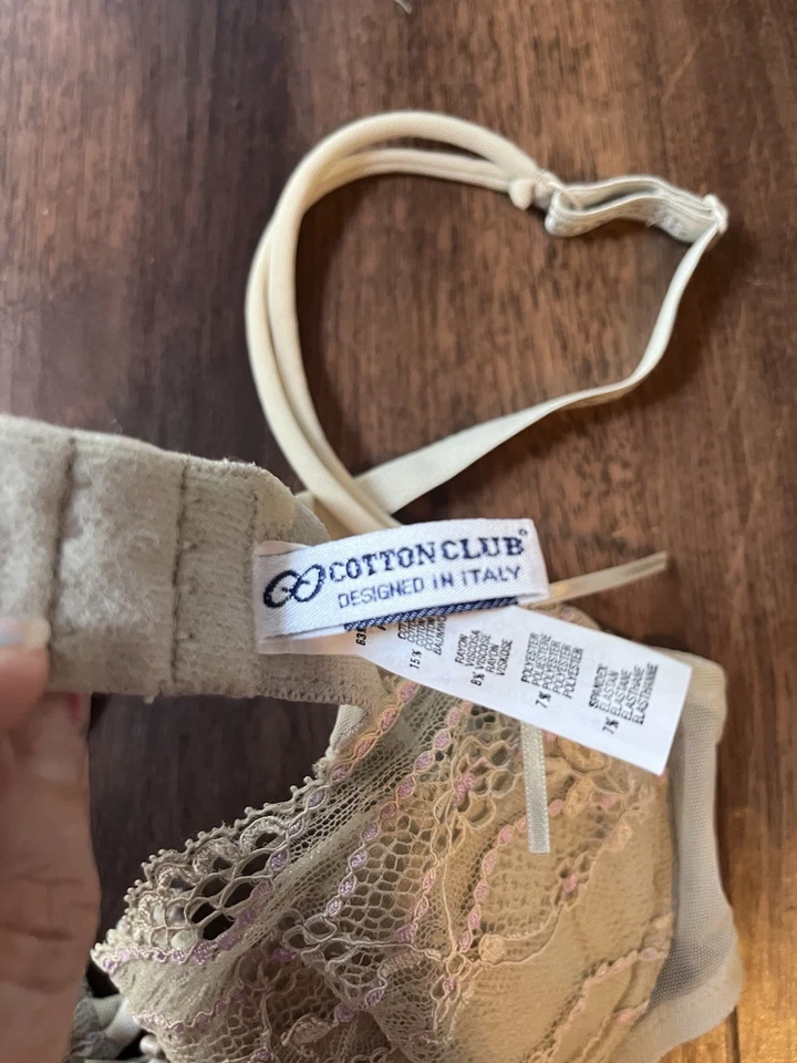 Sujetador Cotton Club con aros corte semi talla 32S vintage usado Foto 2 de 4