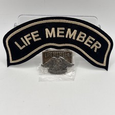Harley Davidson HOG Life Member Patch & 2013 30th Anniversary Pin Set - NUOVO USA