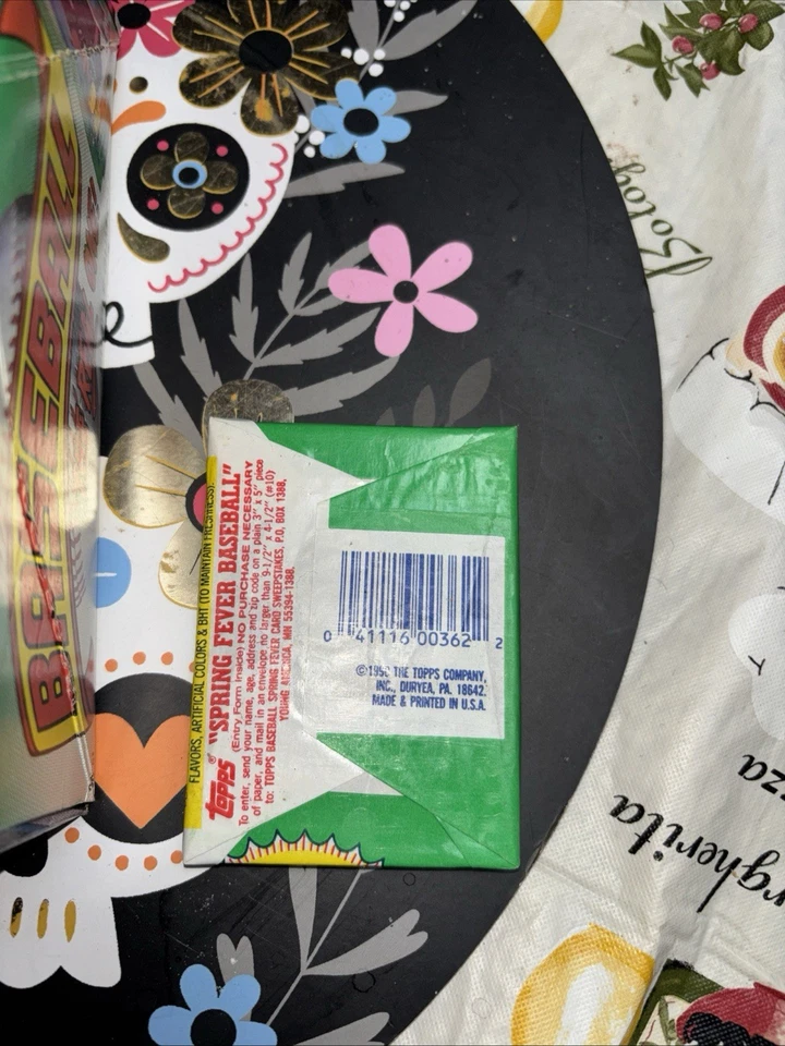 Tarjetas de béisbol Tops Bubble Gum 1990 sin abrir - paquete único Foto 3 de 3