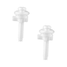 2 Pcs Toilet Seat Screws for Replacement Kit, Plastic Nuts and Washers for