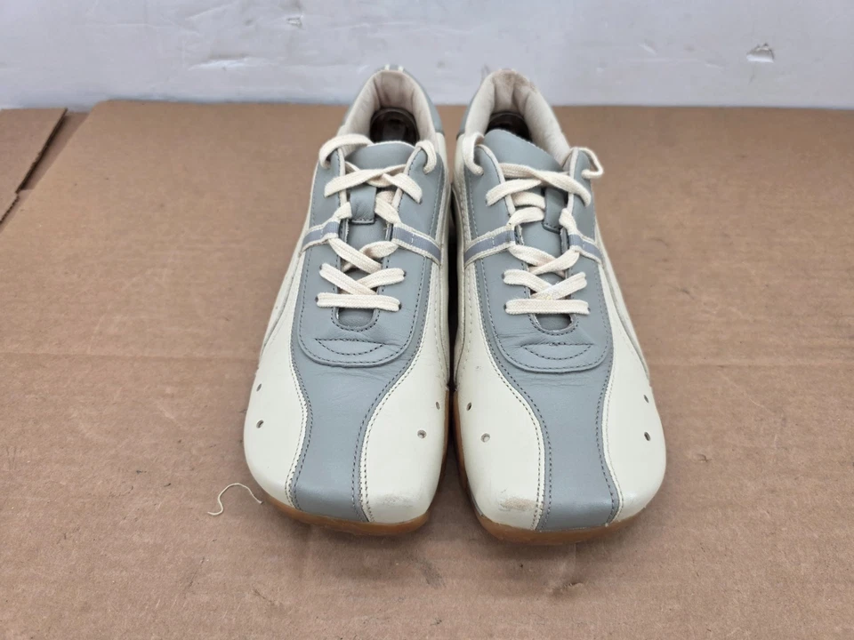 Vintage Diesel Savah Shoes Womens Tan Gray Leather Sneakers Retro Y2K Size 7.5 - Image 2 of 4