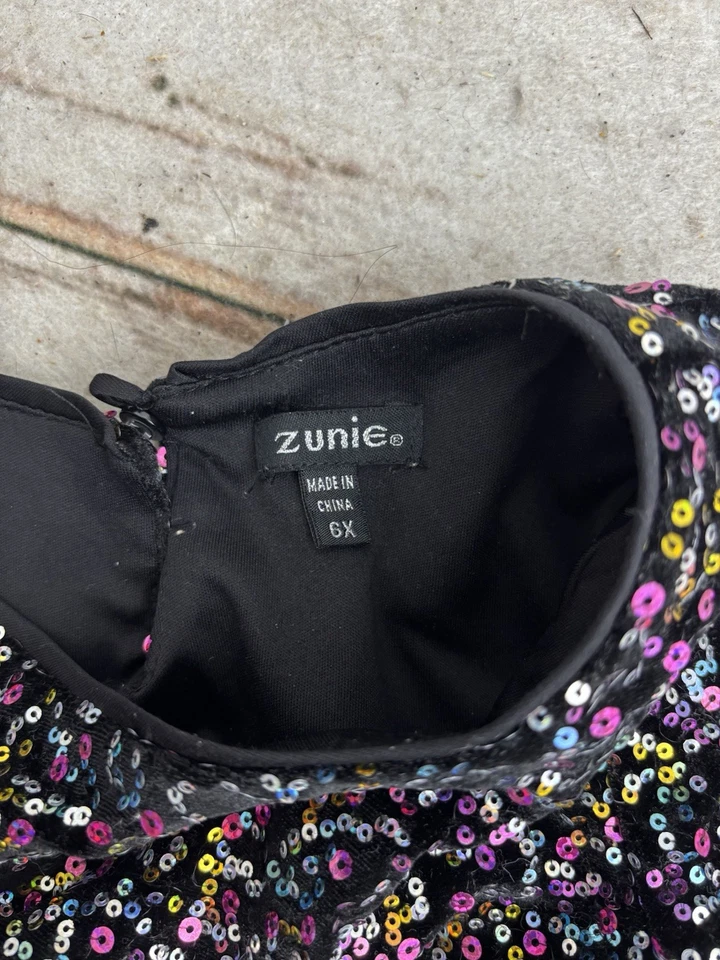 Zuni's Girl's Sequin Black Tulle Party Dress Size 6 - Image 3 of 3