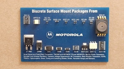 Motorola Discrete Surface Mount Packages Sample Card Transistors Diodes