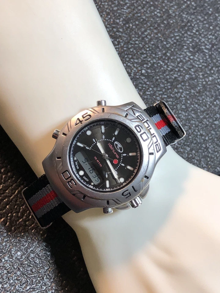 Kahuna Men’s WR100M Surf Watch Ana Digi,Chrono,alarm New Battery/Band - Image 4 of 4