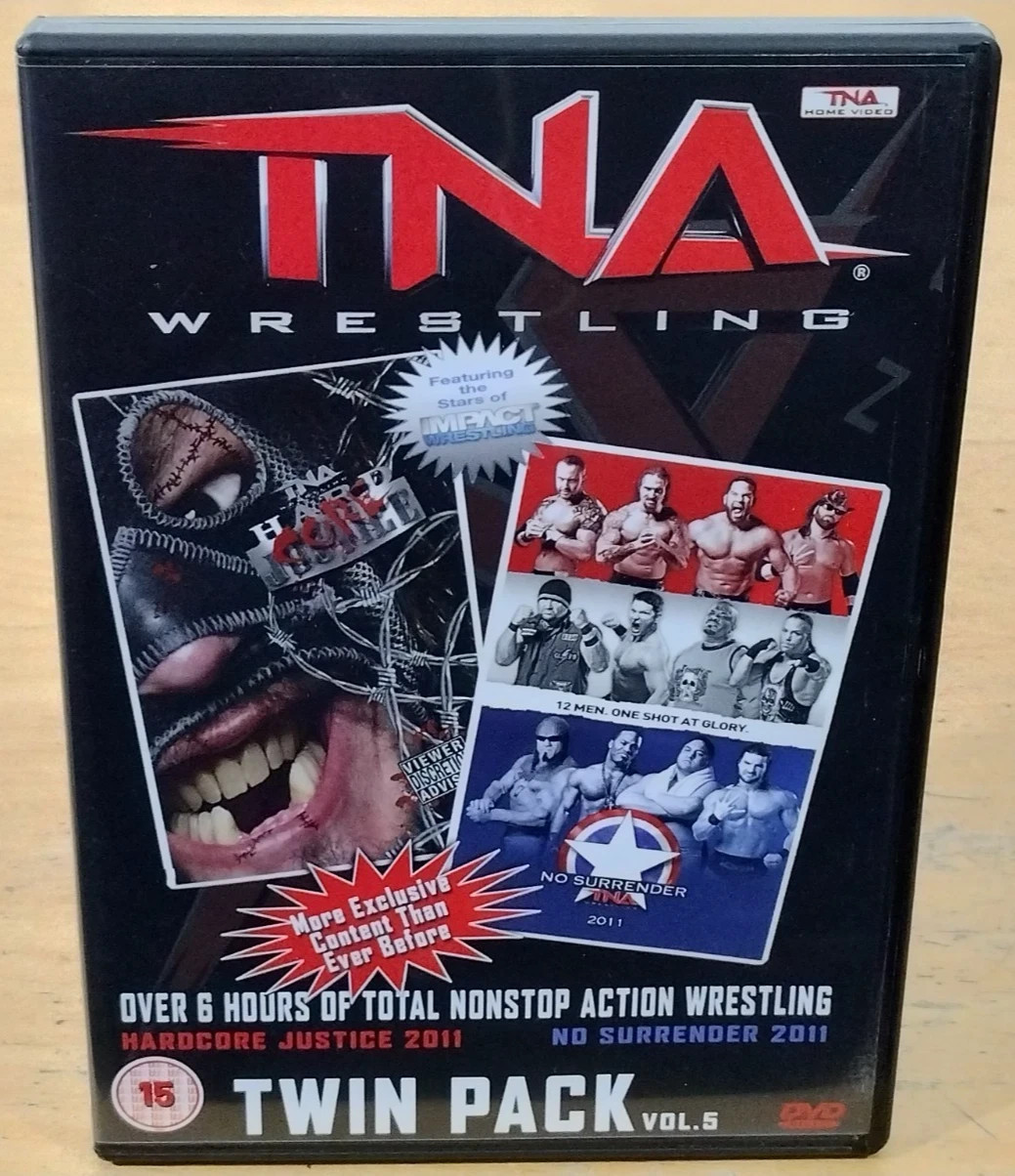 TNA Wrestling - Hardcore Justice 2011 / No Surrender Twin Pack Vol 5 DVD In VGC